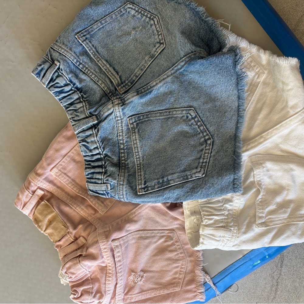 ZARA size 6-7 shorts 3 pairs denim